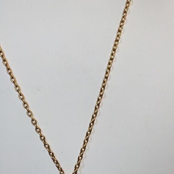 Vintage Green, Gold & Brown Enamel Maple Leaf Pendant Necklace - Picture 3 of 5